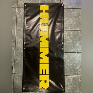 A vinyl black n yellow Hummer sign 4ft long and 22 inches tall